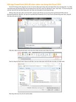 Kết hợp PowerPoint 2010 để chèn video vào bảng tính Excel 2010