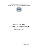 Tác phẩm tốt nghiệp của sinh viên Khoa Viết văn - Báo chí Nguyễn Thu Hoài