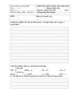 Đề thi Tiếng việt viết GHKII khối 1