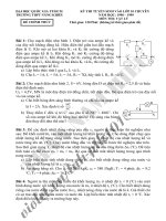 ĐỀ CHUYÊN LÝ TPNK-ĐHQG TP.HỒ CHÍ MÍNH 1998-1999