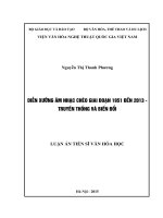 Diễn xướng âm nhạc chèo giai đoạn 1951 đến 2013 - truyền thống và biến đổi