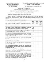 Mẫu bảng chấm điểm của trường nam học 2010-2011