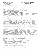 Đề cương ôn tập Tiếng Anh 7 HK2.