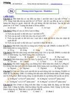 Phương trình Clapeyron - Mendeleev_Chuyên đề bồi dưỡng Vật lý 10.doc