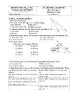 Đề kiểm tra chương III hình học 7