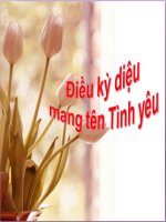 Những điều kỳ diệu của tình yêu