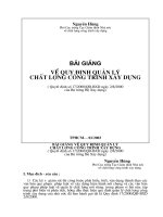 Bài giảng   về Quy định quản lý chất lượng công trình xây dựng