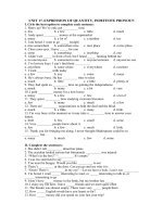 UNIT 17 . EXPRESSION OF QUANTITY, INDEFINITE PRONOUN
