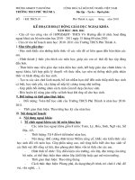 kế hoạch HĐNK các môn