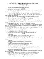 Hướng dẫn ôn thi môn Lịch sử 7 HKII năm học 2009-2010