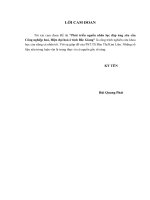 luận văn thạc sĩ quản trị nhân lực Phát triển nguồn nhân lực đáp ứng yêu cầu Công nghiệp hoá, Hiện đại hoá ở tỉnh Bắc Giang