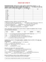 Bài tập thực hành tiếng Anh lớp 10 (Bài 9 - 16, Tự luận)