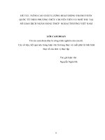 luận văn tài chính quốc tế Nâng cao chất lượng hoạt động thanh toán quốc tế theo phương thức chuyển tiền và nhờ thu tại Sở Giao dịch Ngân hàng TMCP Ngoại Thương Việt Nam