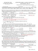 Đề Thi Thử DHCD THPT Thuận Thành II Bắc Ninh