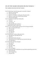 CÂU HỎI TRẮC NGHIỆM CHẨN ĐOÁN HÌNH ẢNH TIM MẠCH 2