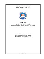 BÁO CÁO  THỰC TẬP TỐT NGHIỆP Địa điểmthực tập: Trường Tiểu học Luận Khê 2.
