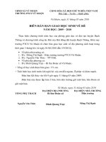 ban giao hoc sinh ve he