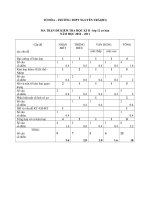 ma trận bài kiểm tra 1 tiết học kì II