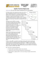 Môn quản trị chất lượng: Quality function deployment