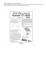 De thi Olympic Toan Tuoi Tho 2009-2010