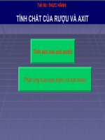 Tiet 60: Thuc hành tính chat axit và ruou