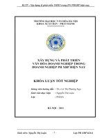 Xây dựng và phát triển văn hóa doanh nghiệp trong doanh nghiệp PH XBP hiện nay