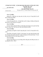 Đề và đáp án thi HSG Lịch sử 9 Tỉnh QBình năm 2011