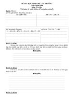 Đề thi HSG cấp trường năm học 2003-2004