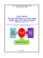Giáo trình ISO quản lý chất lượng   nghề điện tử công nghiệp   trình độ trung cấp (tổng cục dạy nghề)