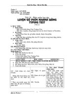 Tiết 10 - Luyện gõ phím nhanh bằng Typing Test (t2)