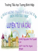 LTVC.TỪ NGỮ VỀ CÂY CỐI, ĐVTLCH ĐỂ LÀM GÌ?