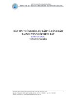 báo cáo khoa học nông nghiệp Bản tin thông báo, dự báo và cảnh báo tài nguyên nước dưới đất, tháng 12 năm 2013 Vùng Tây Nguyên