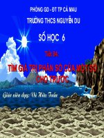 TÌM GIÁ TRỊ PS CỦA 1 SỐ CHO TRƯỚC