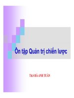 Ôn tập quản trị chiến lược   ths  hà anh tuấn