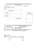 Đề thi hs giỏi tỉnh Quảng Trị