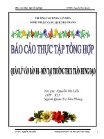TÌNH HÌNH THỰC TẾ VỀ CÔNG TÁC VĂN THƯ – LƯU TRỮ CÔNG TÁC SOẠN THẢO VĂN BẢN CỦA TRƯỜNG THCS TRẦN HƯNG  ĐẠO