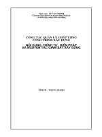 công tác quản lý chất lượng  công trình xây dựng   Nội dung, trình tự , biện pháp và nguyên tắc giám sát xây Dựng