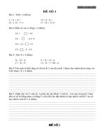 BỘ ĐỀ CƯƠNG ÔN TOÁN LỚP 2 2011(24 đê