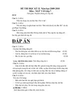 2 Đề và đáp án thi HKII ngữ văn 7