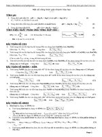 CÔNG THỨC GIẢI NHANH MÔN HÓA HỌC