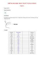 NHỮNG BÀI HỌC PHÁT ÂM TỪ VỰNG CƠ BẢN