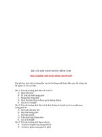 Tổng hợp trắc nghiệm môn chẩn đoán hình ảnh