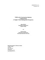 Môn quản trị chất lượng: TQM in the Construction Industry in Hong Kong