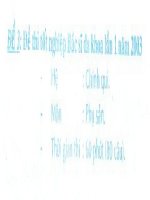 Đề thi tôt nghiệp Bác sĩ đa khoa môn sản có đáp án chi tiết