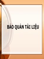 Bài giảng bảo quản tài liệu   ts nguyễn lệ nhung