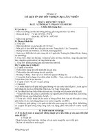 Ôn thi TN phần tự nhiên