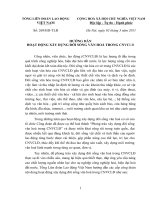 HƯỚNG DẪN HOẠT ĐỘNG XÂY DỰNG ĐỜI SỐNG VĂN HOÁ TRONG CNVCLĐ