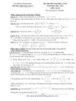 De thi thu DH truong THPT Hau Loc 2 -thanh hoa