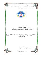 Tiểu luận Mô hình tiết kiệm năng lượng nhiệt tại công ty CP Gốm sứ COSEVCO