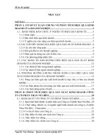 luận văn quản trị kinh doanh Phân tích và thiết kế các biện pháp nâng cao hiệu quả sản xuất kinh doanh tại Công ty cổ phần than Núi Béo